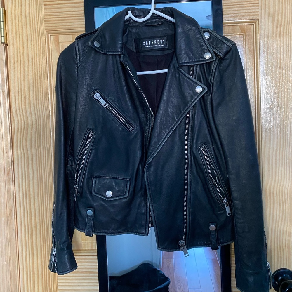 Superdry’s Rylee Leather Biker Jacket (Pre-owned)